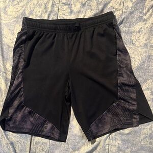 all in motion Black Athletic Shorts with Patterned Side Panels
